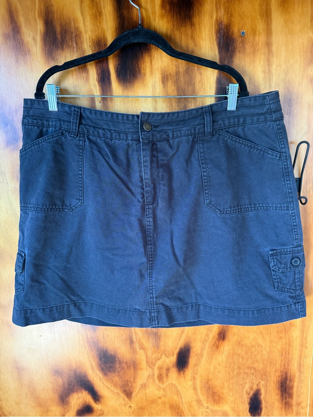 Women's Casual Black Utility Skort